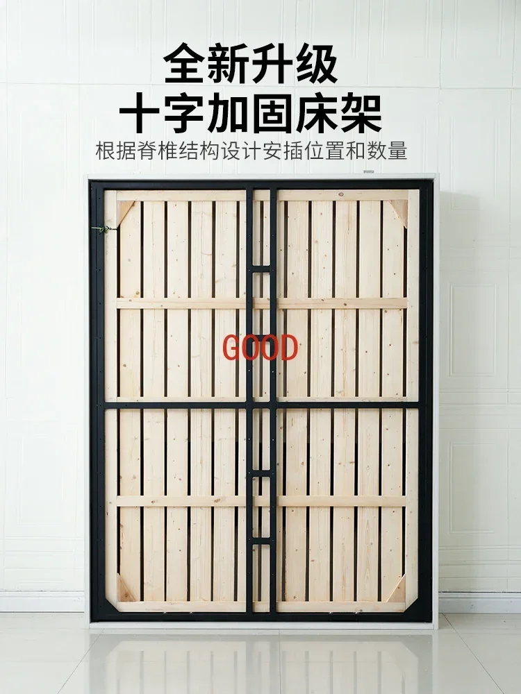 Niewidoczne łóżko Wzmocnione lite drewno Akcesoria sprzętowe Podwijana i opuszczana kryta do nauki