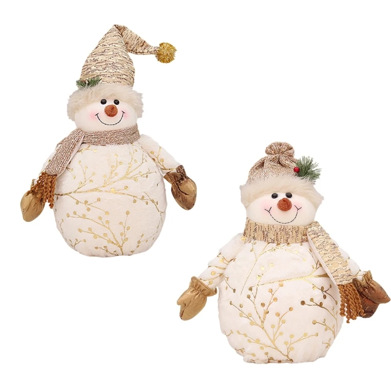 Handmade Christmas Snowman Figure Accessory for Holiday Desktop Display