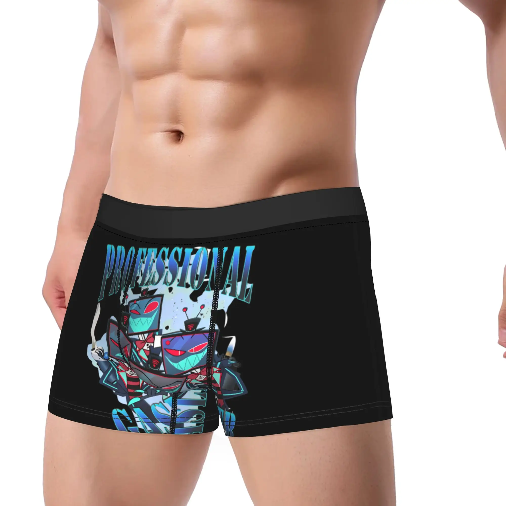 ملابس داخلية للفنادق من Hazbins سراويل داخلية مريحة سراويل قصيرة مخصصة للرجال حقيبة ثلاثية الأبعاد سراويل بوكسر كبيرة الحجم