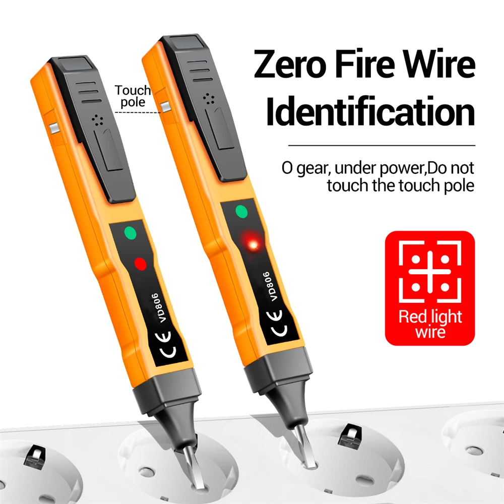 AC/DC Voltage Meter Electric Compact Pen Voltage Battery Test Pencil Continuity Voltage Detector Pen Non-contact Inductive