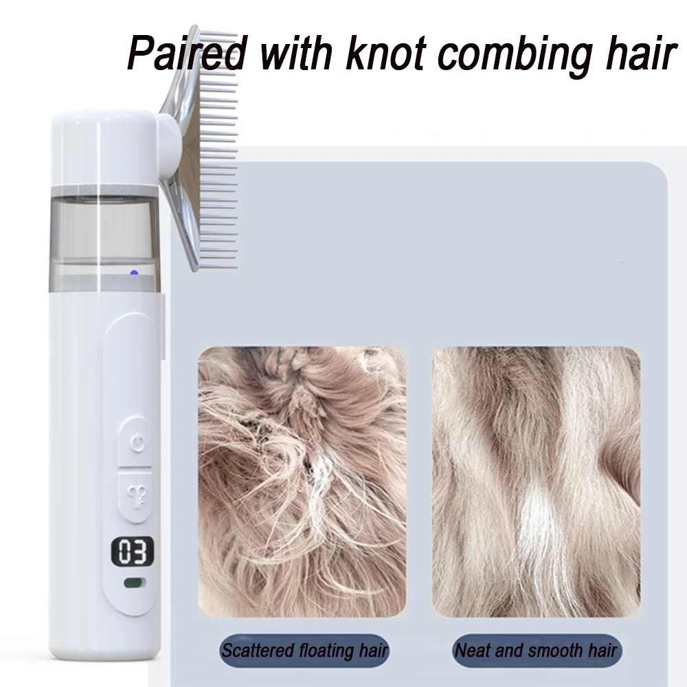 2-in-1 electric pet lice remover cat and dog hair comb flea catcher external insect repellent pet cleaning supplies view 5