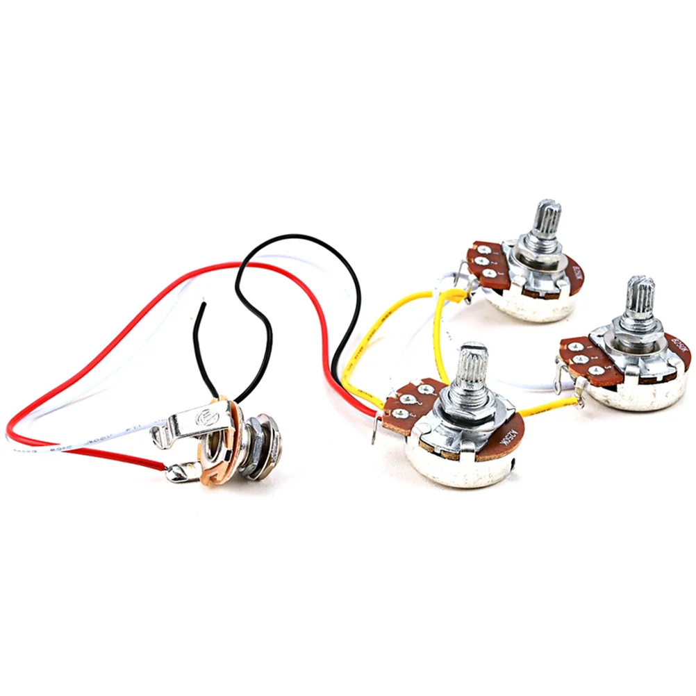 

1Set Metal Guitar Potentiometer Harness 250k Pots Durable Practical Electric Guitar Parts Instrument Supply Harness