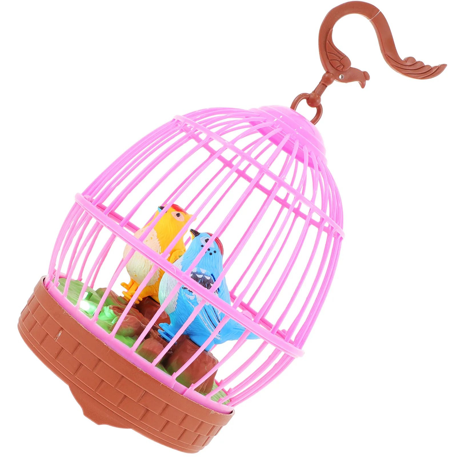 

1Pcs Voice-Control Parrot Cage Simulation Orange Oval Mini Educational Child Plaything for Hand-Eye Coordination Color Cognition