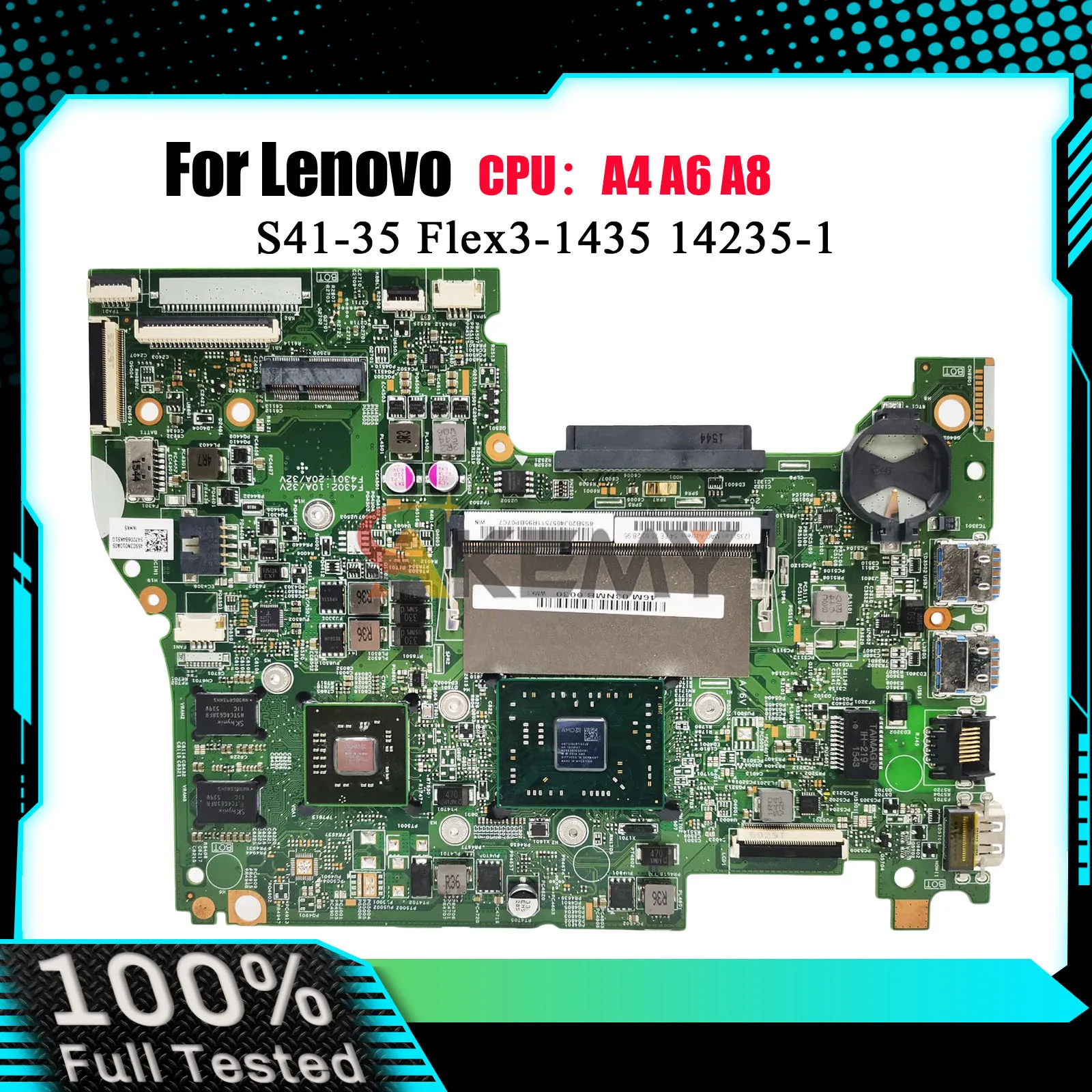 

Laptop Motherboard 14235-1 For Lenovo S41-35 S41-75 Flex3-1435 With A4-7210 A6-7310 CPU 100% Fully Tested