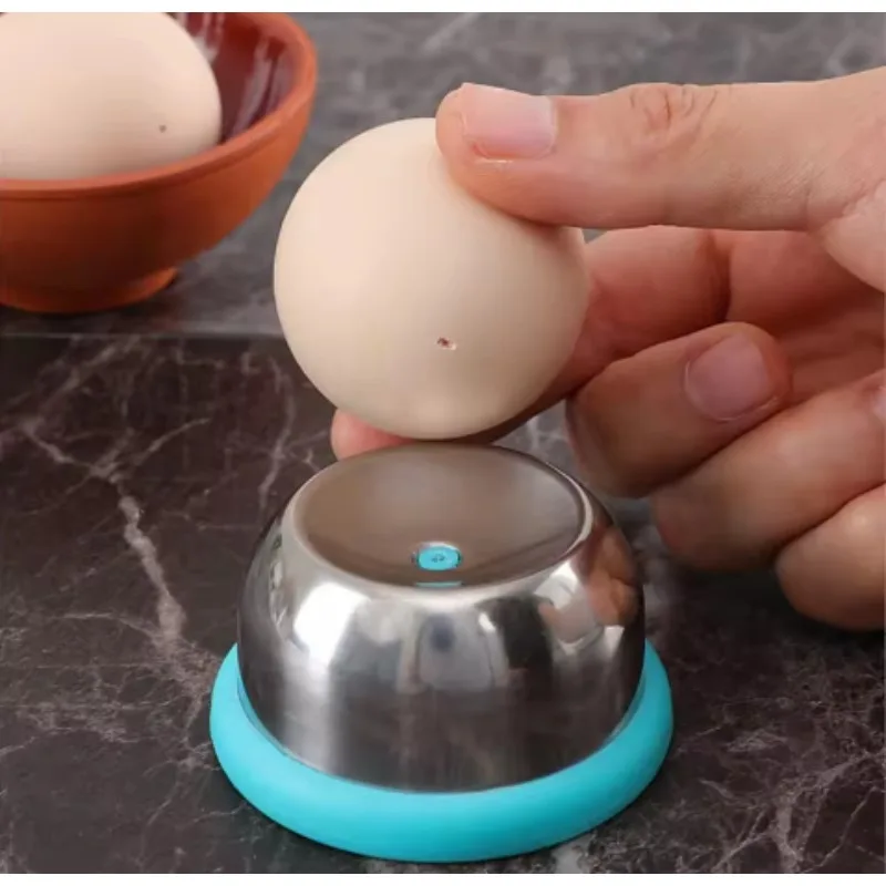 Pelubang telur lubang telur jarum Stainless Steel, alat dapur roti tahan lama untuk telur mentah