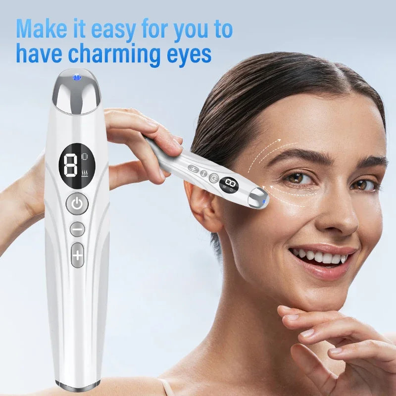 

Eyes Facial Massager Pen USB Heating Eliminate Eye Bags Puffy Dark Circle Anti-Ageing wrinkle Lifting Facial Eye Skin Care