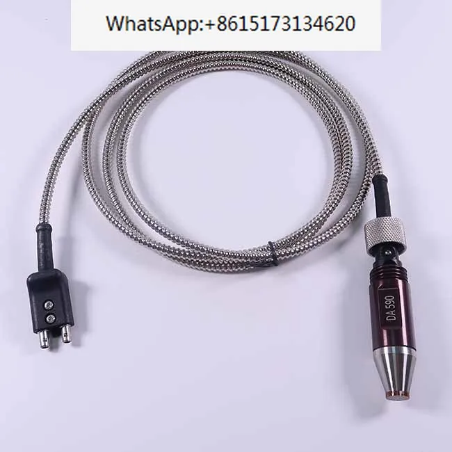 

EQUV GE DA590 thickness probe with Armored Cable GE C123 suitable for the DMS Go and DM5E series of thickness gauges