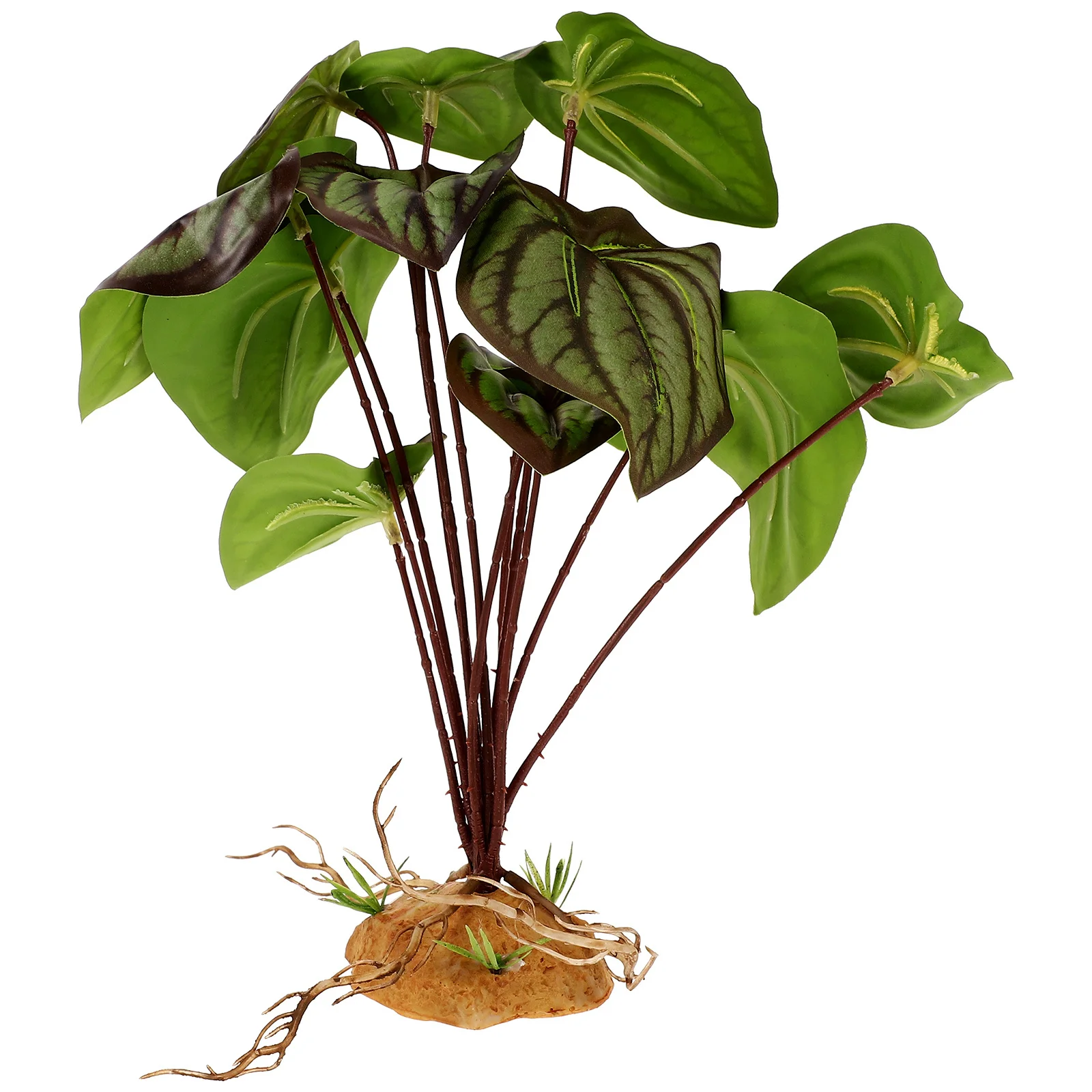 نباتات زخرفية لزواحف تررم حوض السمك الاصطناعي نبات المناظر الطبيعية نبات صناعي ديكور لوازم الزواحف صندوق سحلية