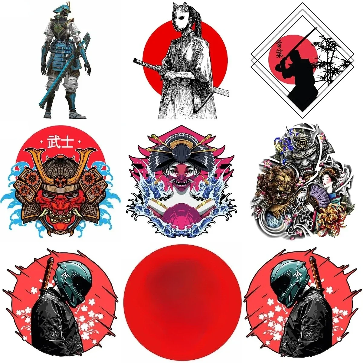 

Ghost Samurai Mask Warrior PVC Stickers for Decorate Motorcycle Truck Window Camper Off-road Car Van Wall Room Covered Scratch