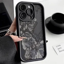 Ins Retro Vlinder Siliconen Telefoonhoesje Voor Xiaomi Redmi 12 Hoesjes Redmi Note 13 12 Pro Plus 12S 12 11S 11 10S 10 13c Zachte Hoes