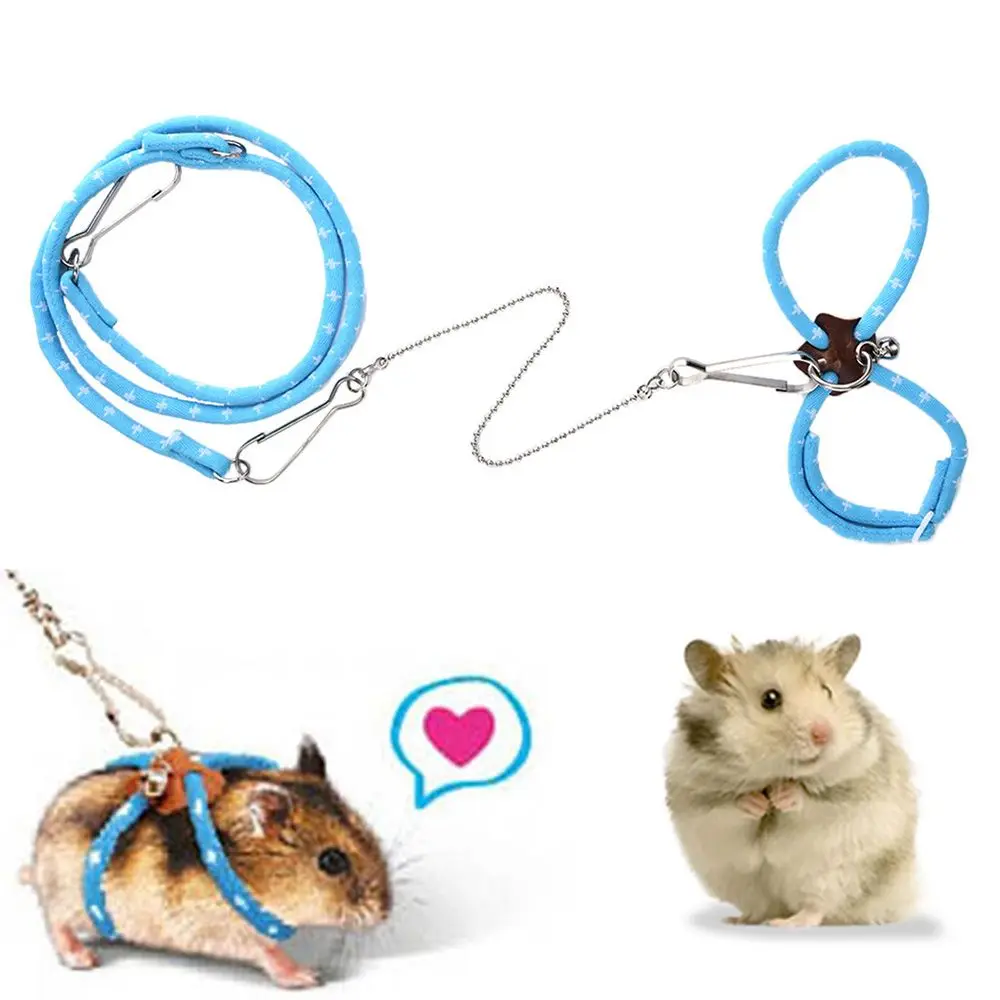 Cute Small Ferret For Rat Squirrel Chinchilla Nylon Rope Gerbil Hamster Leash Mouse Vest Walking Lead Pet Supplies