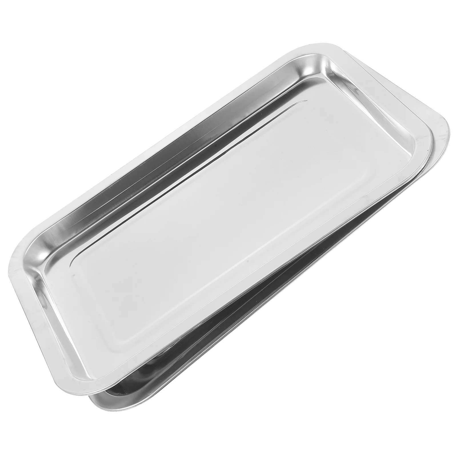 

2pcs Stainless Steel Tray Flat Tattoo Plate For Tattoo Supplies Body Piercing Metal Tray Dental Tool Organizer Table Station