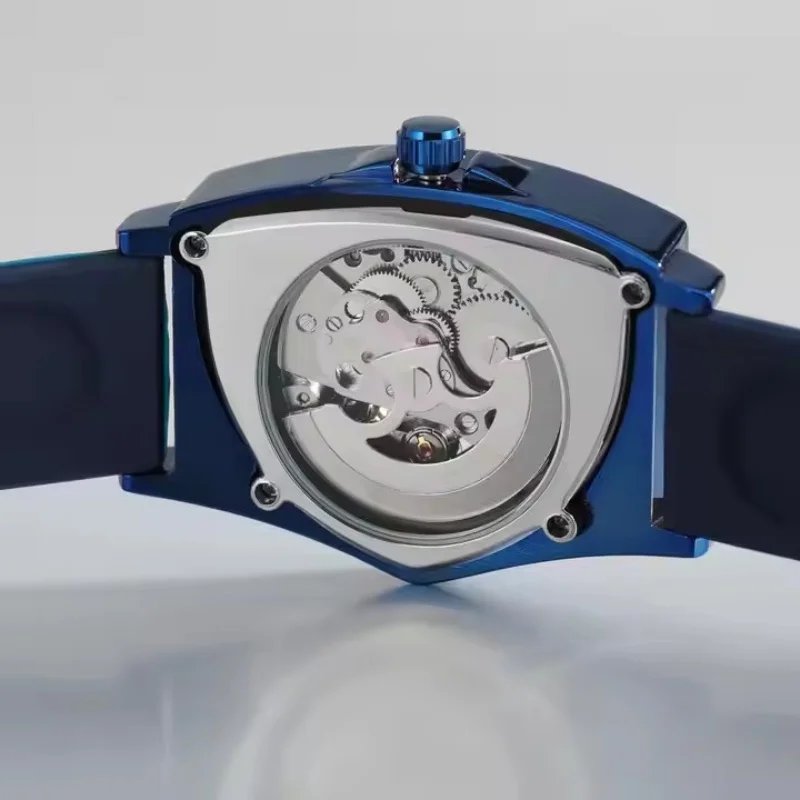 WINNER 395C marca de moda reloj mecánico automático para hombres correa de silicona luminosa impermeable relojes de negocios casuales para hombres