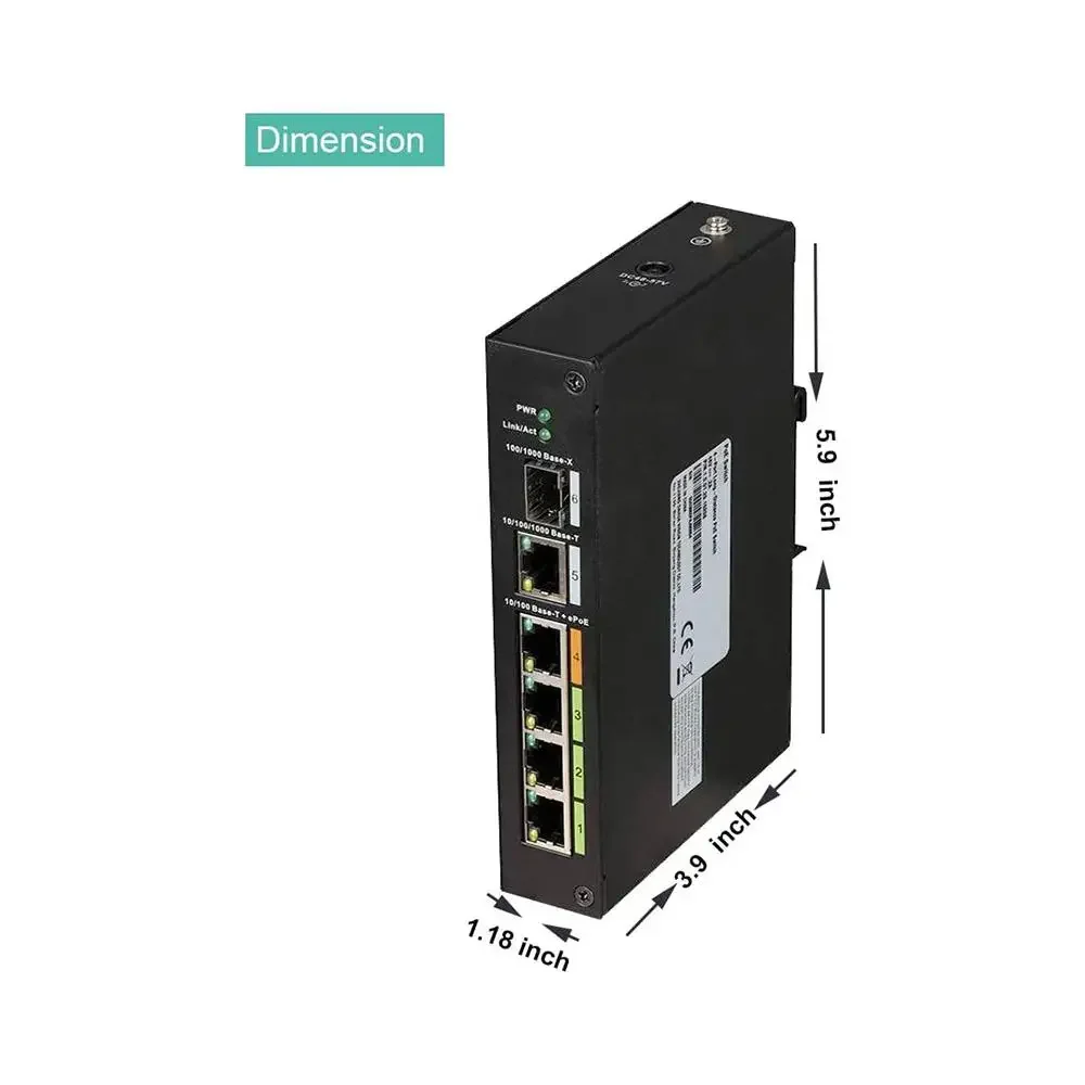 Industrial Managed 4-port POE & EOC Hybrid Switch with Ethernet Over Coax Technology POE Switch