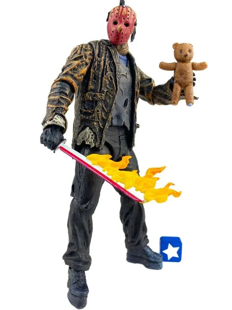 لعبة مجسمة قابلة للجمع من مادة PVC من NECA Freddy Vs Jason Jason Voorhees #3