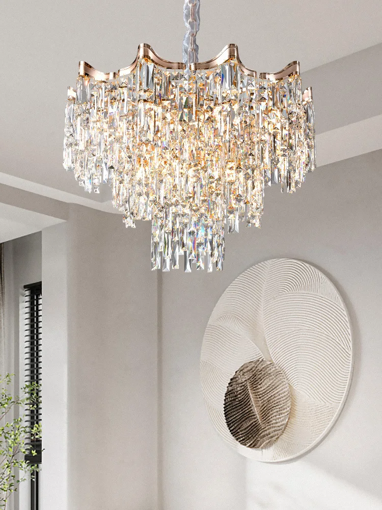 Modern crystal chandelier indoor luxury living room bedroom room pendant light E14 lamp restaurant kitchen ceiling pendant light