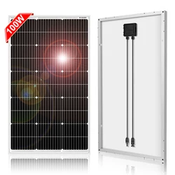 DOKIO 18V 100W sztywny panel słoneczny Chiny 18V Monokrystaliczny krzem Wodoodporny panel słoneczny Ładowanie 12V # DSP-100M Camping/Dom/RV