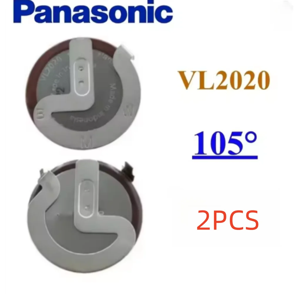 100% NOWY Oryginalny 1-10 SZT. VL2020 Oryginalna Bateria Litowa Panasonic 2020 z Nóżkami 105 Stopni do Kluczyka Samochodowego — zdjęcie produktu 4