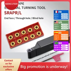 SRAPR/L barra di alesatura portautensili esterna SRAPR1616/2020 /2525 inserto in metallo duro RPMT08/10 portautensili per tornitura utensile da taglio tornio CNC