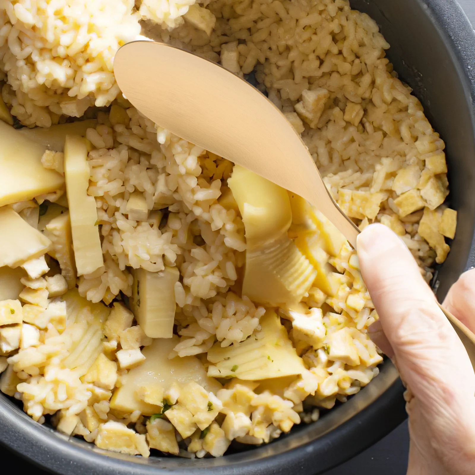 

Stainless Steel Rice Spoon Premium Nonstick Kitchen Rice Paddle Smooth Easy Clean Ergonomic Handle Wear-Resistant