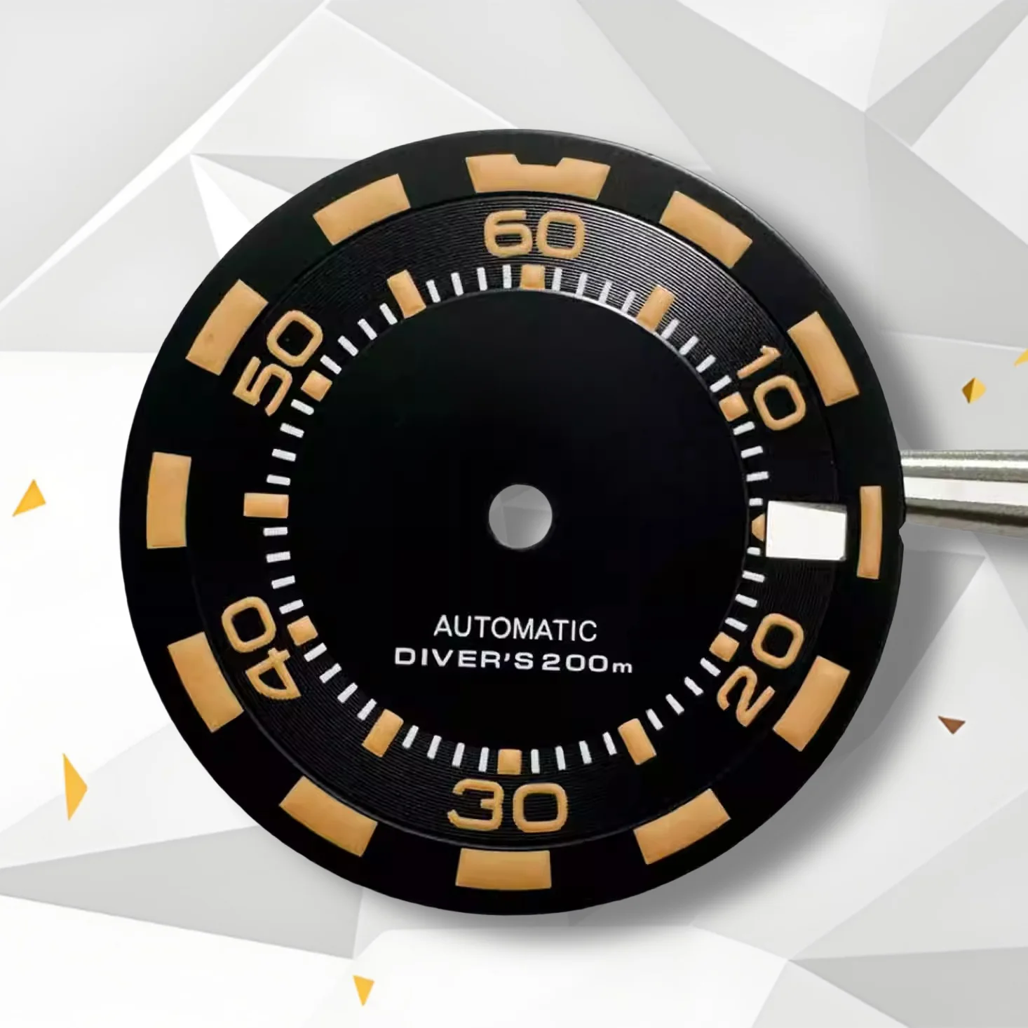 

28.5mm S Logo Dial Fit NH35 nh36 Movement Green Luminous Black Matte Dial High Quality Watch Modification Accessories