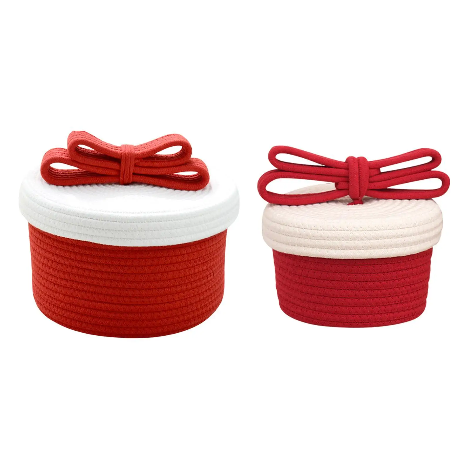 蓋付きコットンロープバスケット 化粧品ペットおもちゃアパート用収納バスケット