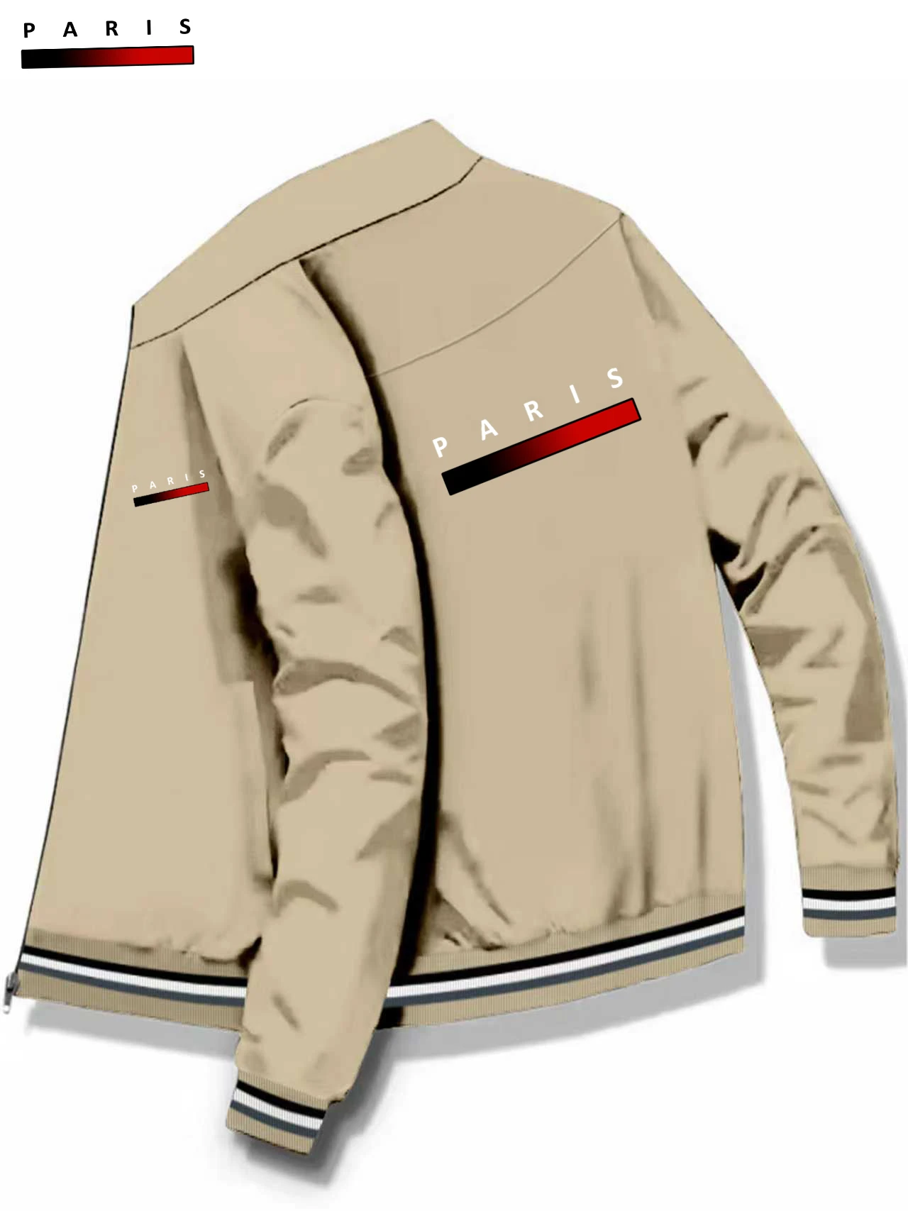 

Men's Casual Fashion Print Jacket Spring Autumn Windproof Zipper Sport Comfortable All-match Daily Outdoor Open-cardigan