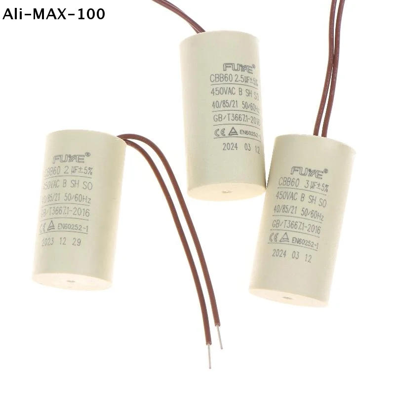 【Su3】1/5Pcs 2/2.5/3uF Capacitor Air Compressors Pressure Washers CBB60 Capacitor For Circulating Water Pump Hanging Fireplace