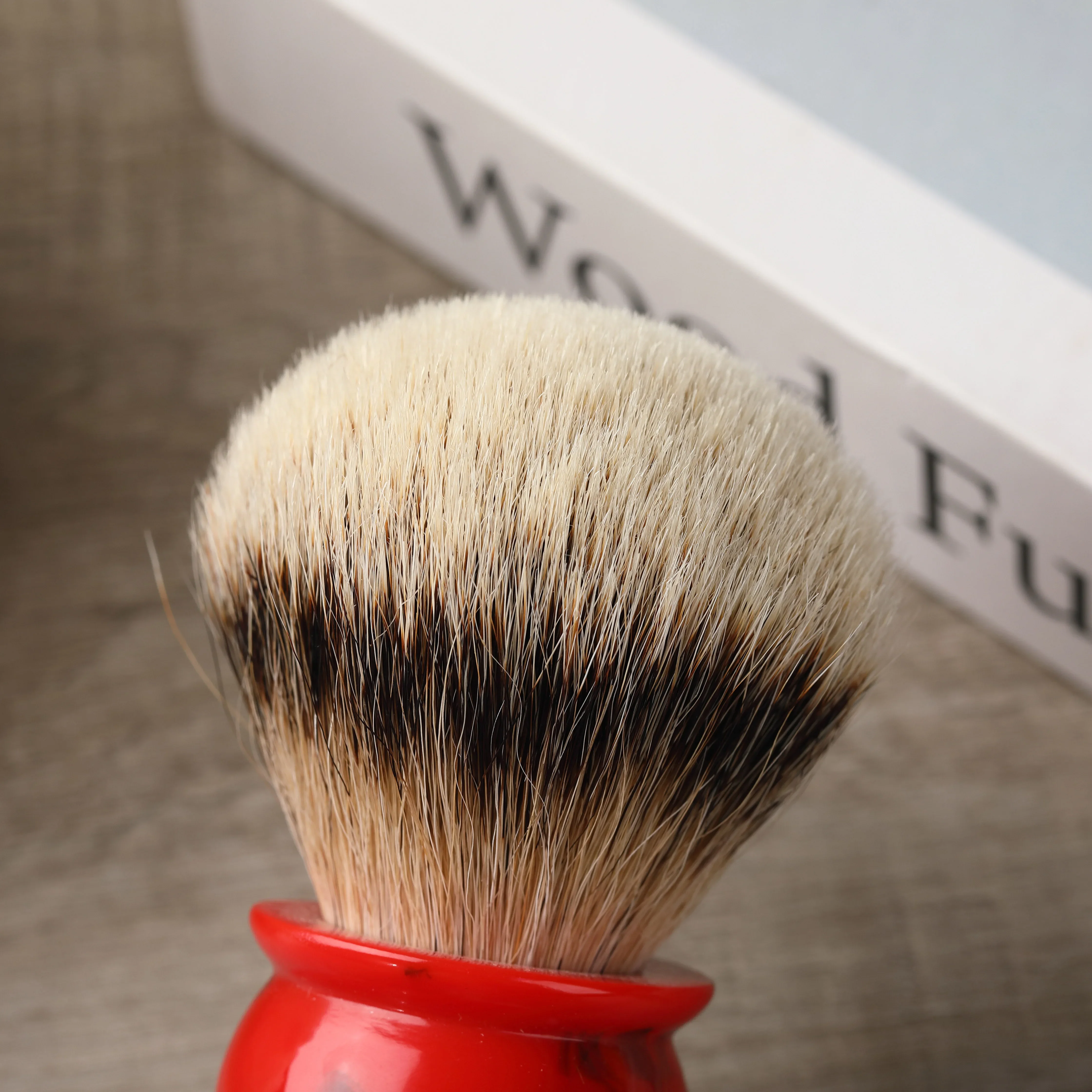 Yaqi 24MM 100% Silvertip Hair Red Resin Handle Shaving Brushes for men