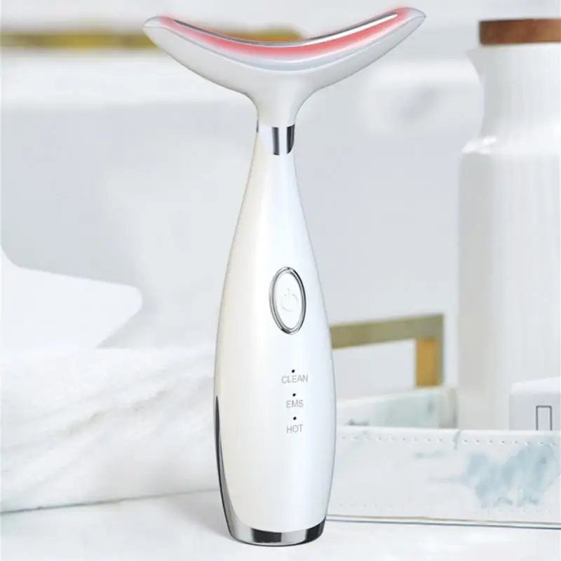 

Face Lifting Massager Neck Facial Lift EMS Skin Tightening LED Photon Therapy Vibration Anti Wrinkle Reduce Double Chin Remover