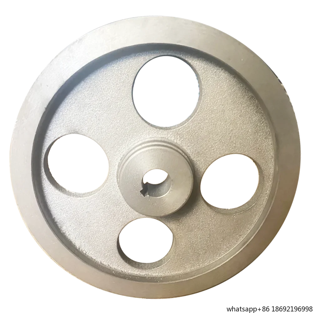 Buy Custom Size Flywheel 100kg Iron Cast Compressor  Drive Multi-slot Fan V with Aluminum Pulley