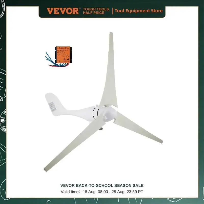 VEVOR Wind Turbine Generator 300W 400W 500W With MPPT/Charge Controller Windmill RV Yacht Farm Small Wind Generator Home Use