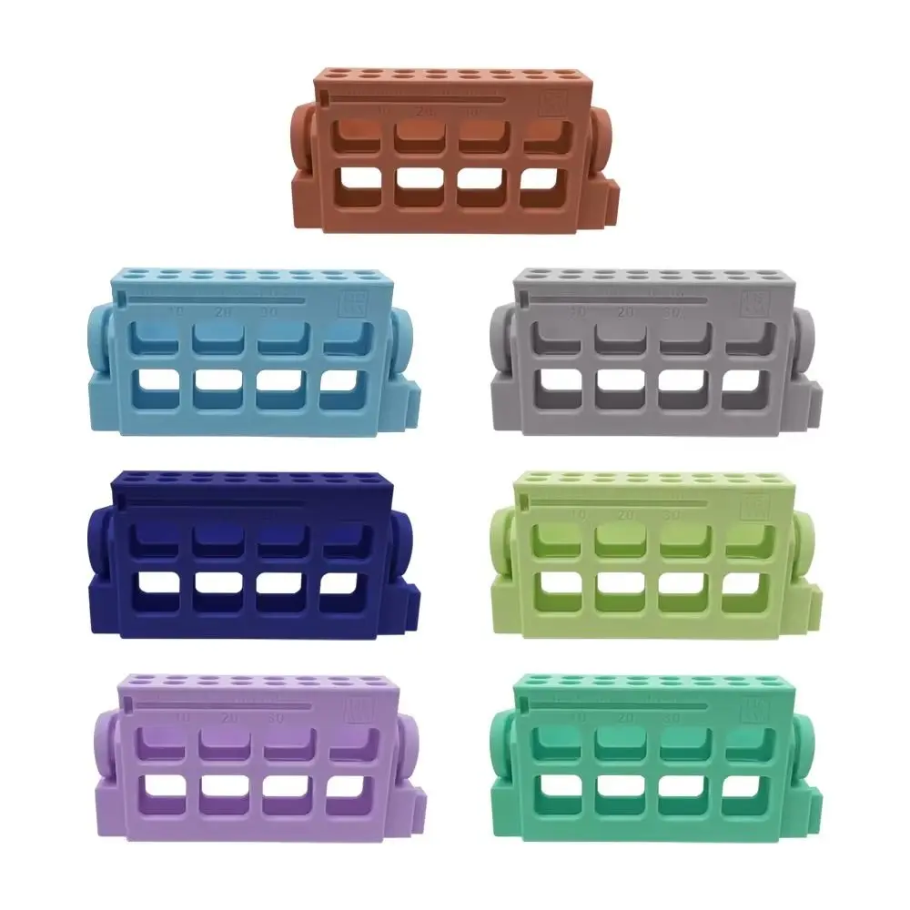 16 Holes Root Canal File Holder Autoclavable Plastic Construction Endo Bur Drill Stand Sterilizer Compatible Compact Size