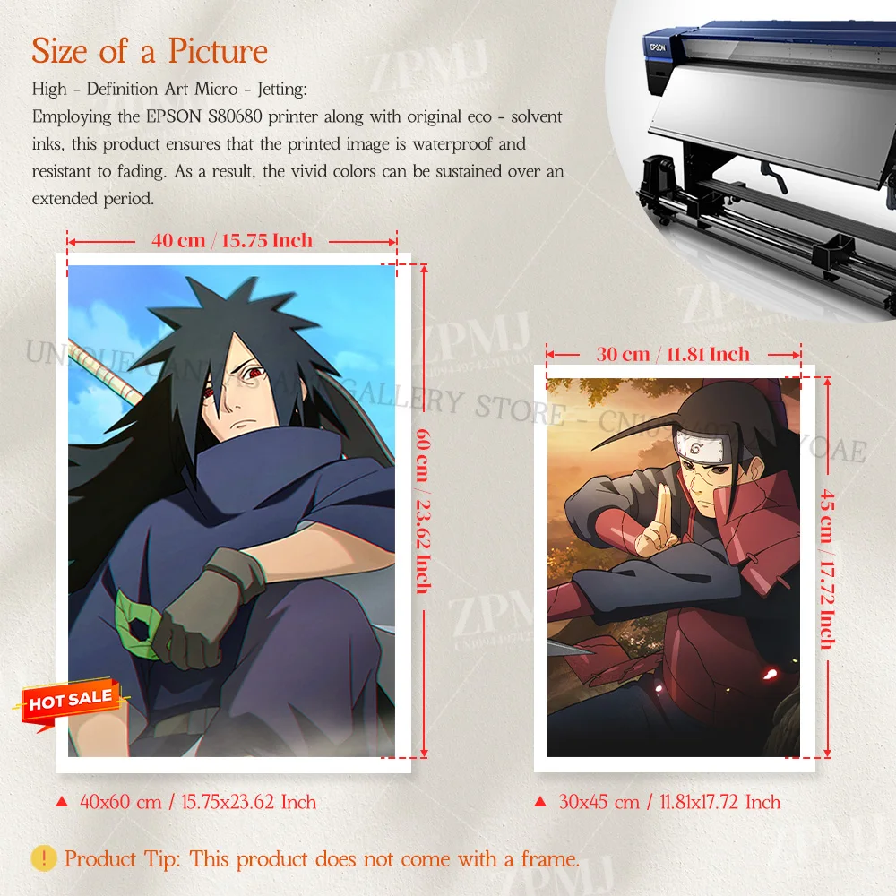 Naruto & Itachi Canvas Wall Art Poster — product detail