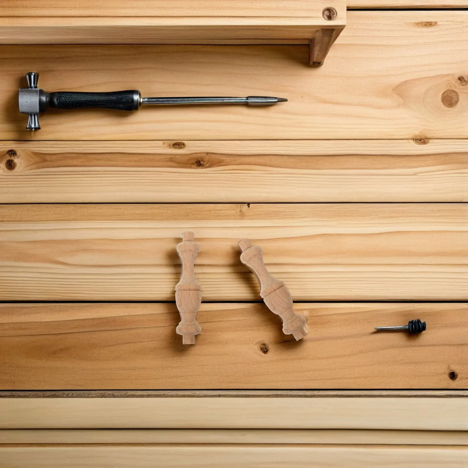 12 Piezas de Adornos de Madera sin Acabado, Decoración de Pilares Romanos de Madera para Proyectos de Manualidades, Estilo Vintage, Adornos para el Hogar