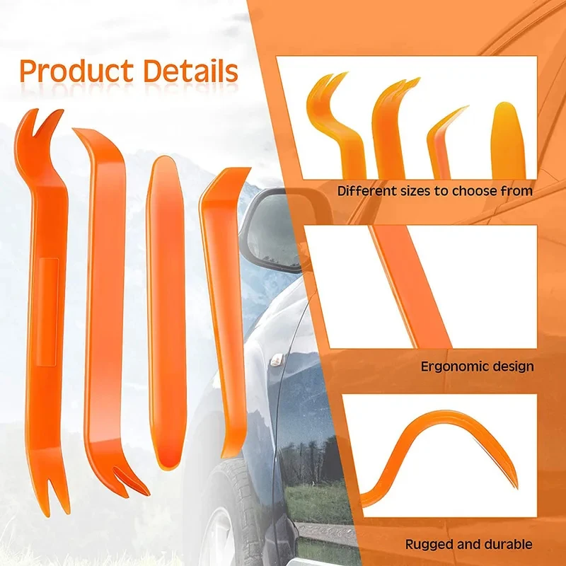 Auto Trim Removal Tool Car Door Trim Panel Tools Car Radio Audio Installer Pry Tool for Car Auto Door Clip Panel Crowbar Removal image 3
