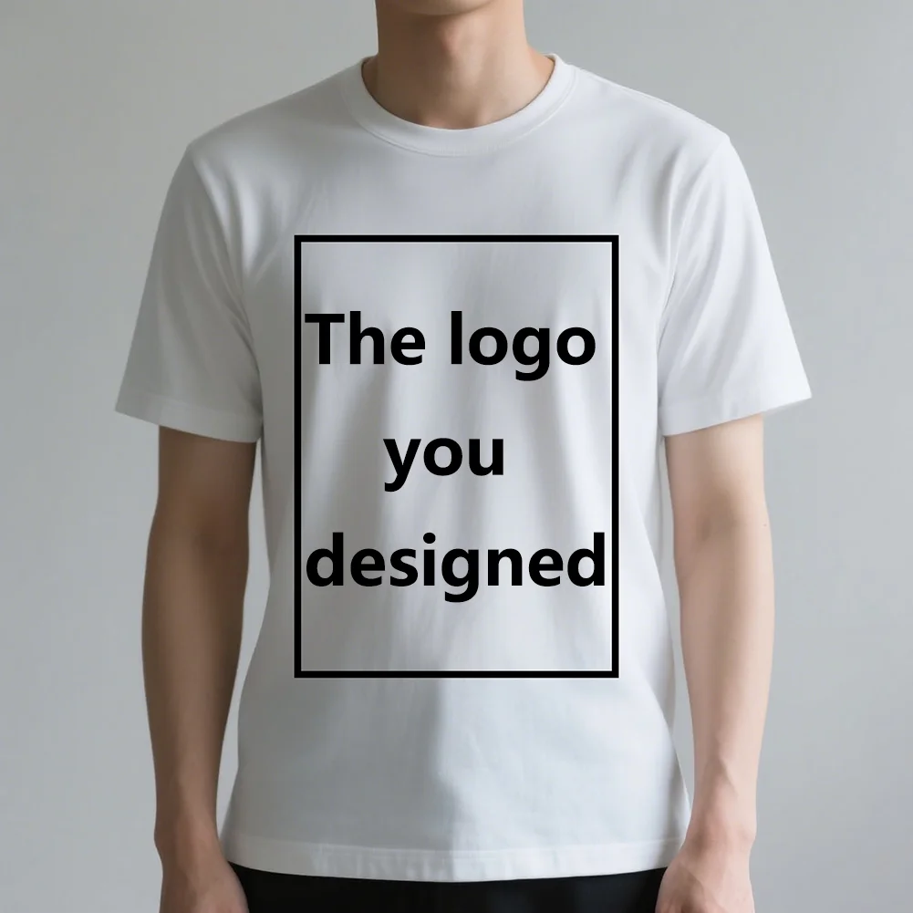 

Customize Printed Casual T-shirt Design Your Own Like Photos Or Logos Solid Fashion Personalized Custom Men's Short Sleeve Top