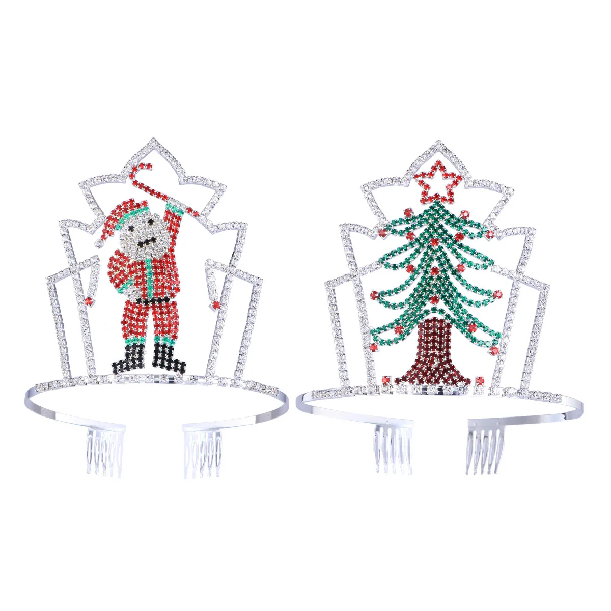 

Rhinestone Hair Band For Adults Lightweight Party Wear Christmas Tree Headband Carnival Headdress Xmas Photo Props