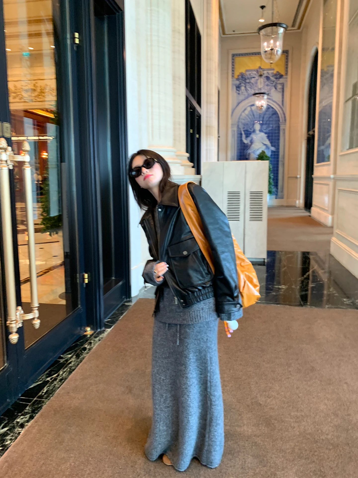 Nuova Collezione 2025: Giacca da Motociclista in Pelle PU, Cappotto da Donna alla Moda per il Pendolarismo, Antivento, Taglio Dritto, Maniche Lunghe con Cerniera