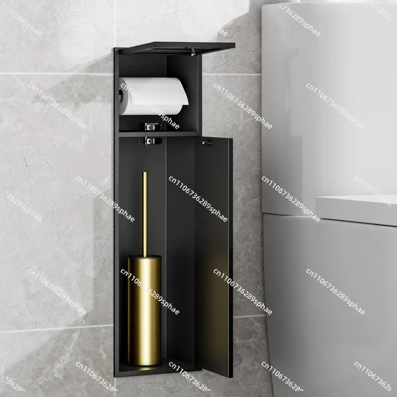 Modern Bathroom Hidden Toilet Brush Set | Stainless Steel Wall Niche with Silicone Brush, Embedded Design