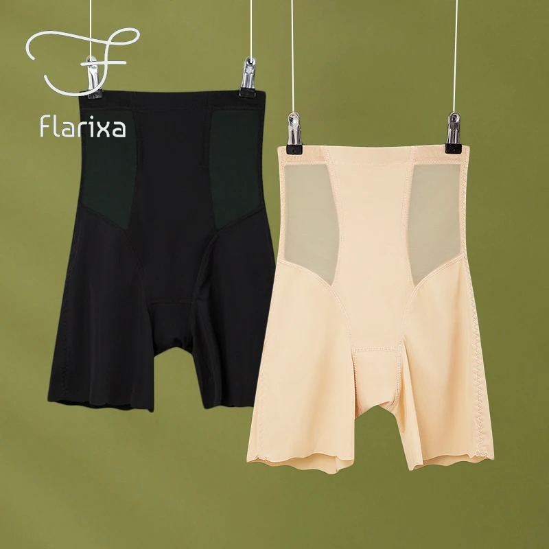 Flarixa Seamless Tummy Control Panties High Waist Shaping Underwear Women Postpartum Shapewear Breathable Buttocks Lift Boxers