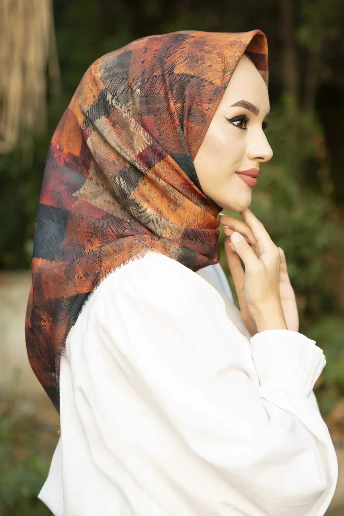 Cotton Printed Scarf E- -Winter Autumn 2021 Muslim Women Hijab headscarf Islamic Turkey