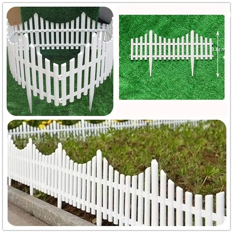 6Pcs Courtyard Indoor Or Outdoor Garden Fence Plastic Fence Kindergarten Flower Small Fence DIY Fence Decoration