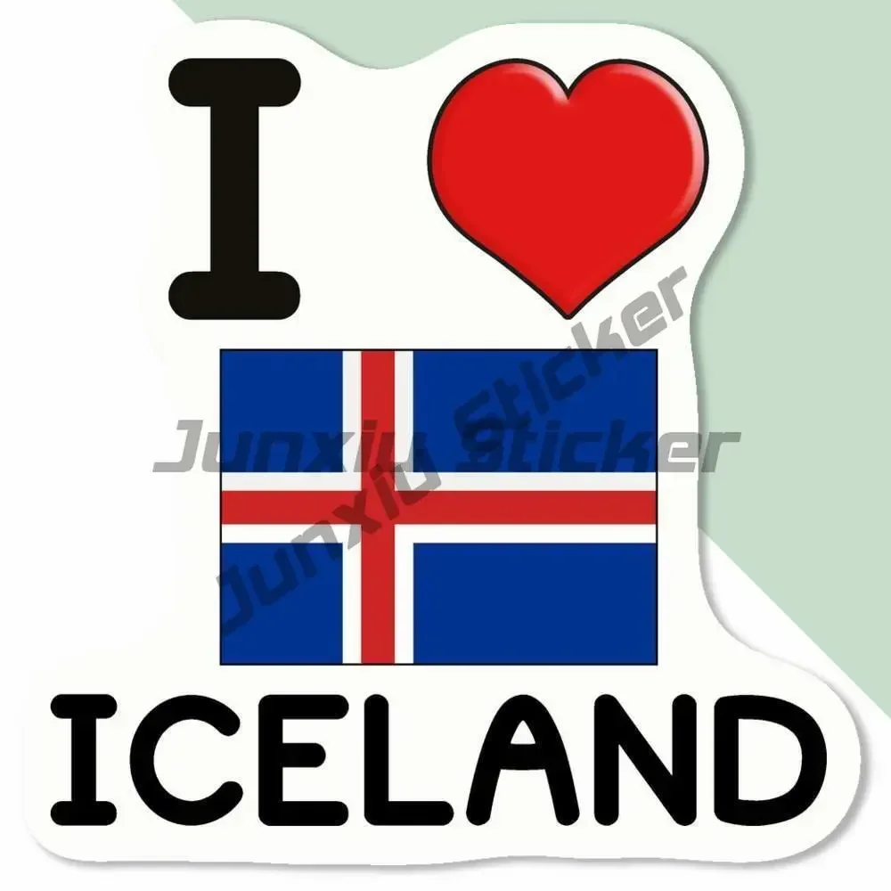 Iceland Decals Island Islande Sticker Iceland Country Code IS Iceland Coat of Arms Stickers Hood Decal for SUV Car Side Sticker