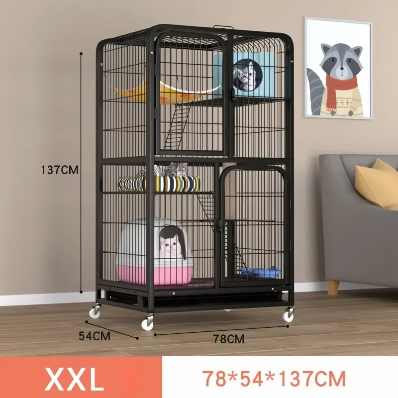 High Duty Eco-Friendly Breathable Cat Villa Heavy Metal Cage with Horizontal Sliding for Small Animal Modular view 6