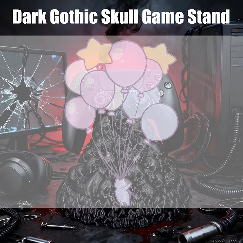 

Персонализированная подставка для игрового контроллера с черепом, стеллаж для дисплея, креативная фигурка, настольный контроллер, основа для хранения, украшение