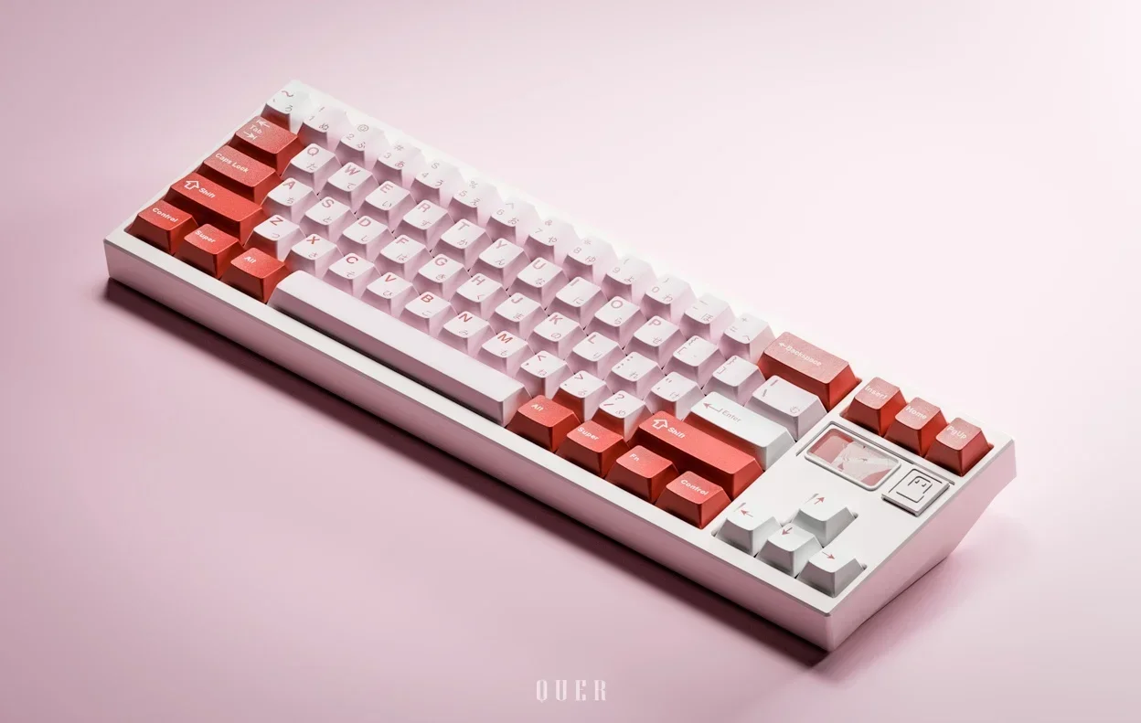 QUER Vela70 Kit Keyboard Mekanis Tri Mode Kit Keyboard Nirkabel GASKET 4 Layar Hot Swap Keyboard Aluminium Aksesori PC