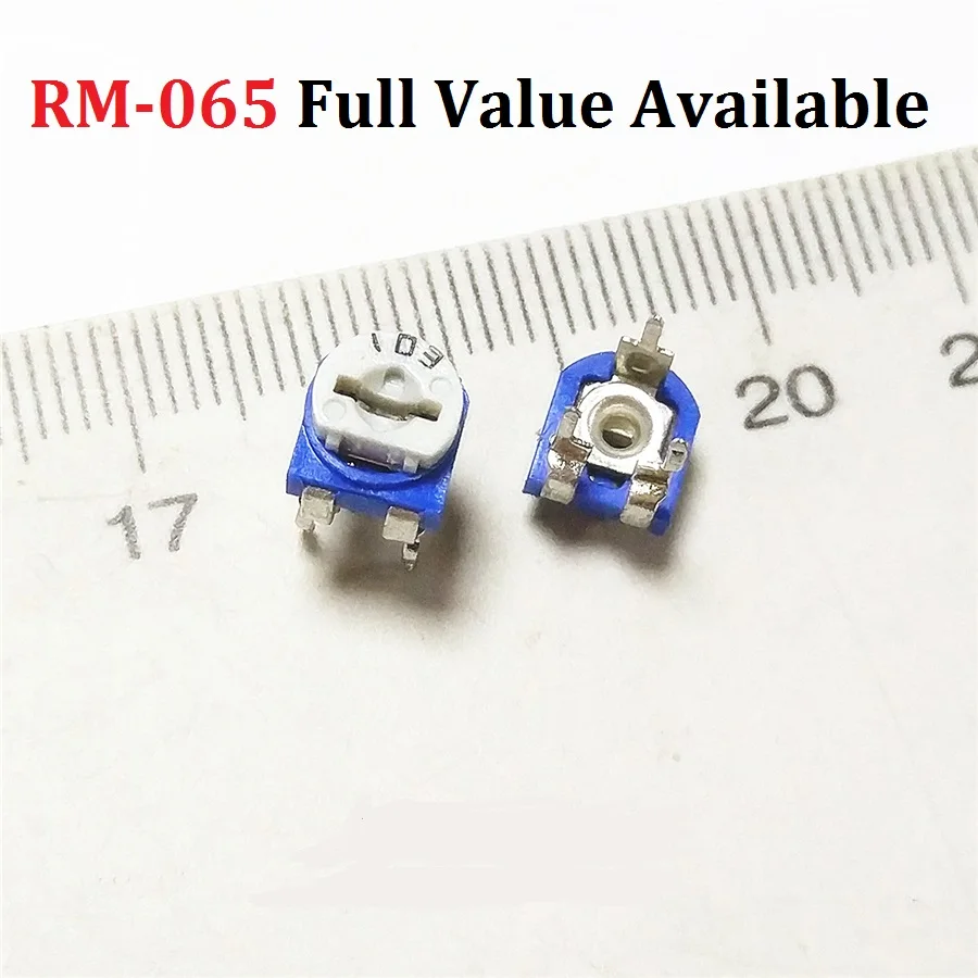 

20 шт. RM-065-103 10K 1K 2K 5K 20K 50K 100K 200K 500K 1M 100R 200R 500R RM065 Триммерный потенциометр, регулируемый резистор