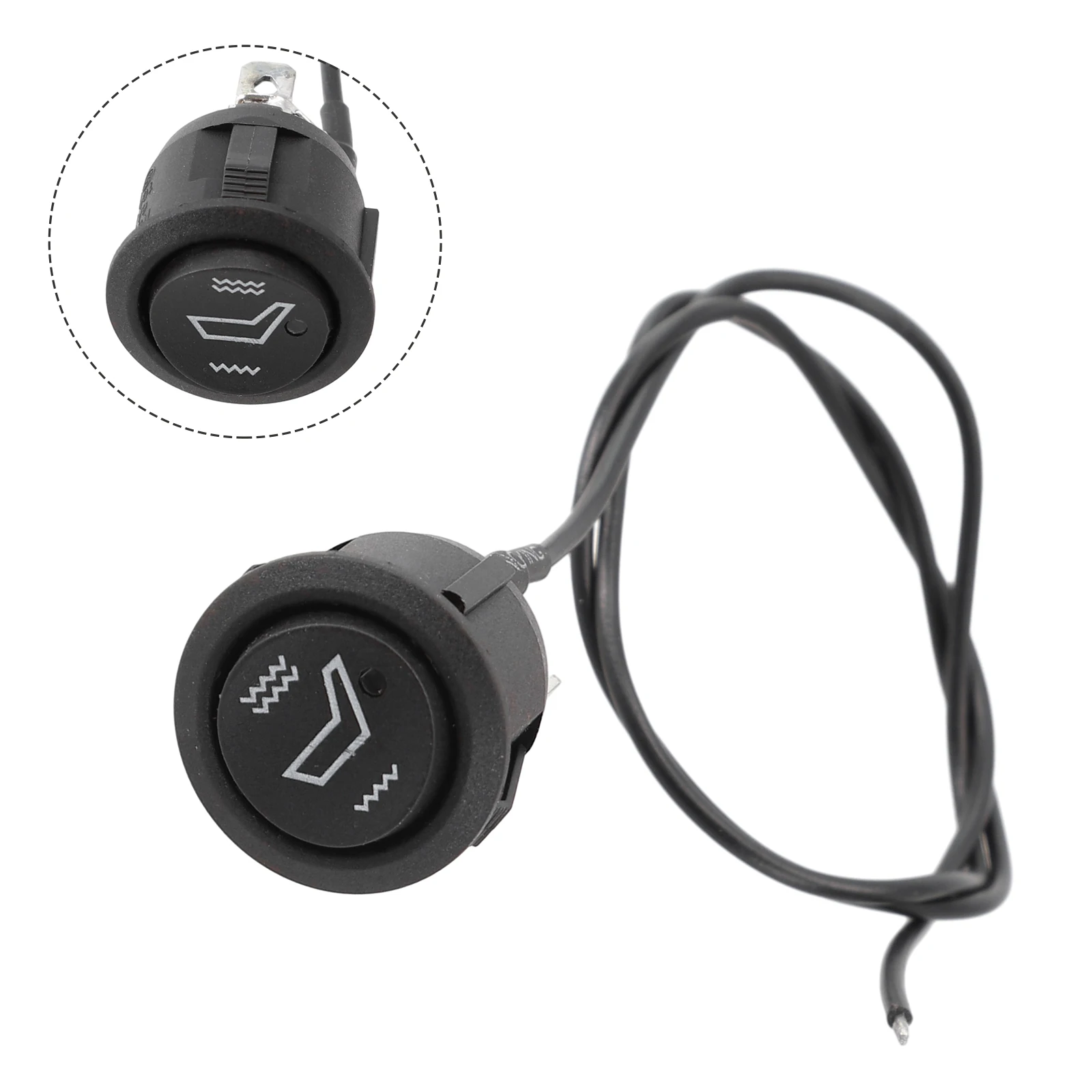 Plastic & Metal Seats Switch For All Cars 12V 1Pc Control Heater Switch Round Heated Truck For SUV Motorcycles