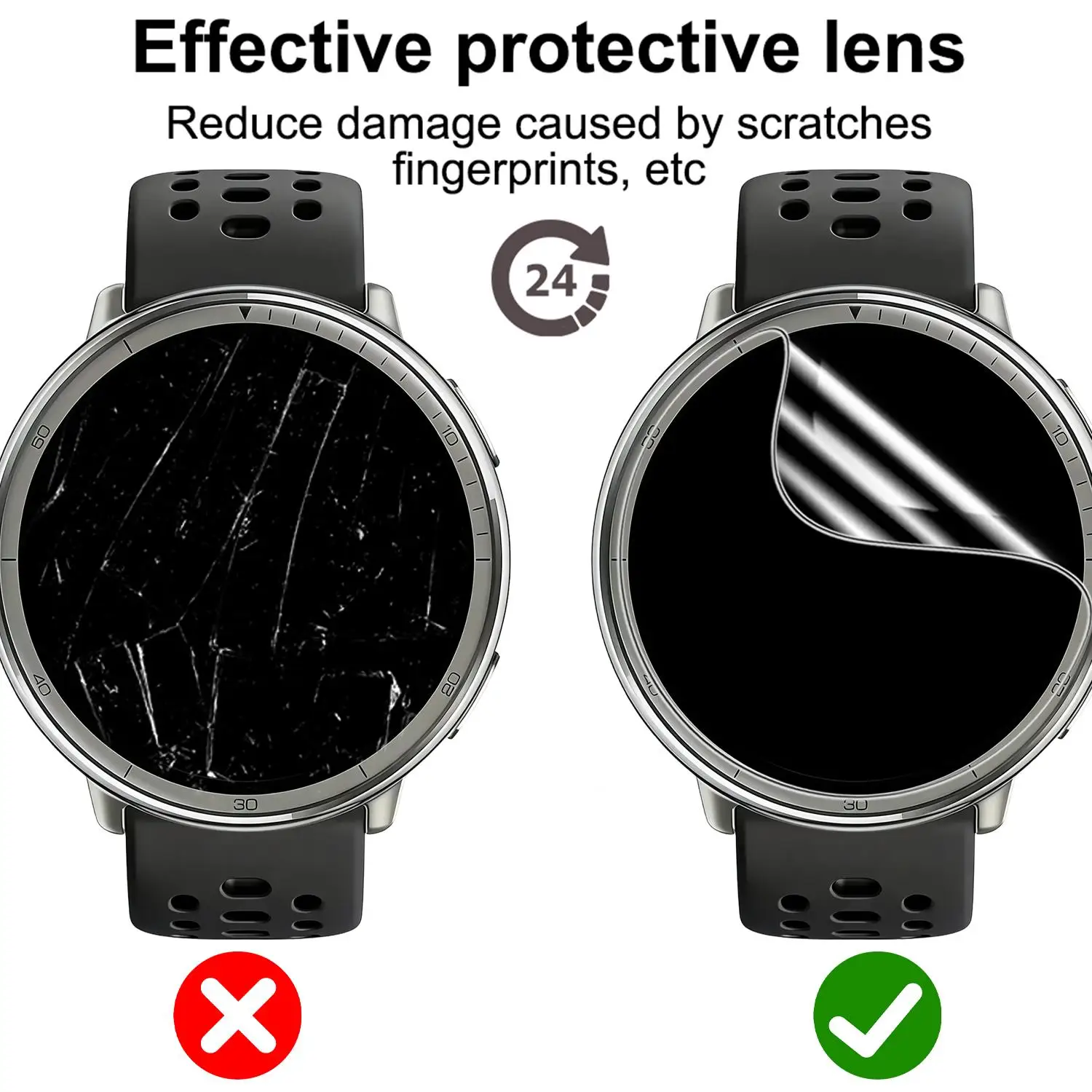 3-21pcs for Amazfit Active Max Watch Hydrogel Film Soft Pmma Anti-scratch Full Coverage Screen Protector for Amazfit Active Max